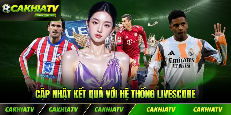 Cập nhật kết quả với hệ thống Livescore hiện đại